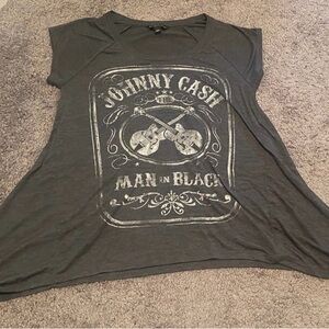 Rock & Republic Vintage Slightly Sheer Johnny Cash Graphic Tee